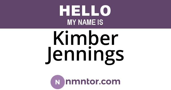 Kimber Jennings