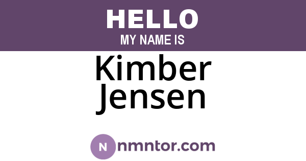 Kimber Jensen