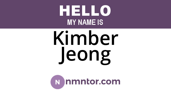 Kimber Jeong