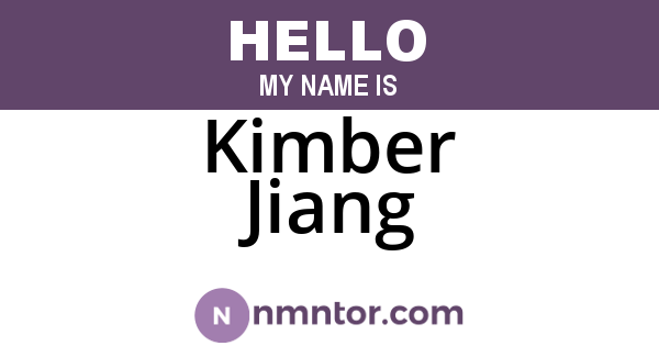 Kimber Jiang