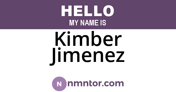 Kimber Jimenez