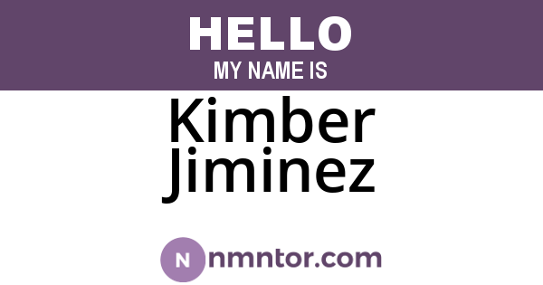 Kimber Jiminez