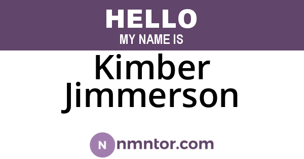 Kimber Jimmerson