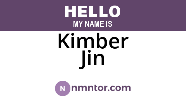 Kimber Jin