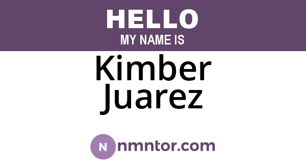 Kimber Juarez