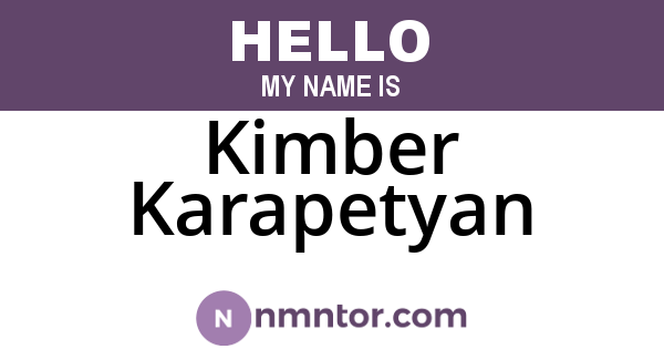 Kimber Karapetyan