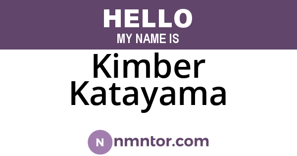 Kimber Katayama