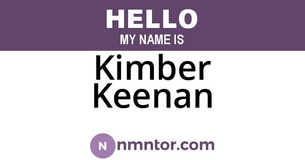 Kimber Keenan