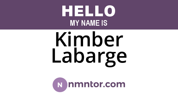 Kimber Labarge