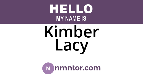 Kimber Lacy