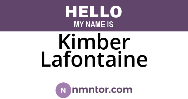 Kimber Lafontaine