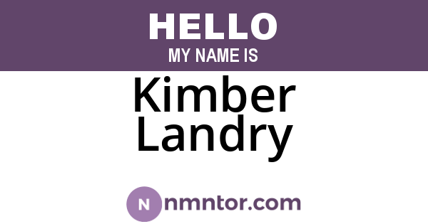 Kimber Landry