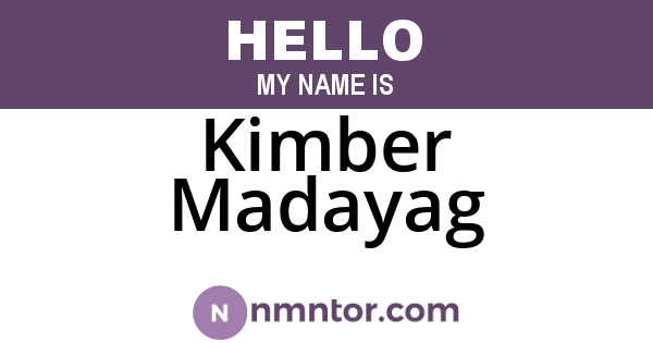 Kimber Madayag