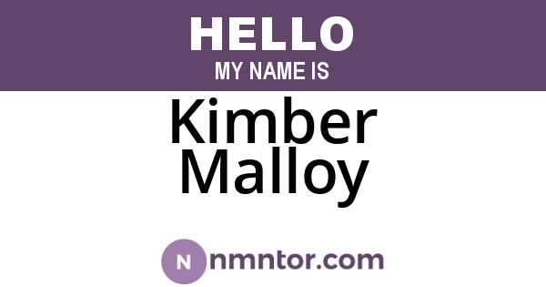 Kimber Malloy