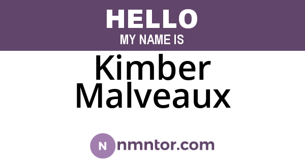 Kimber Malveaux