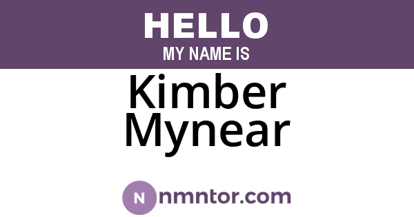 Kimber Mynear