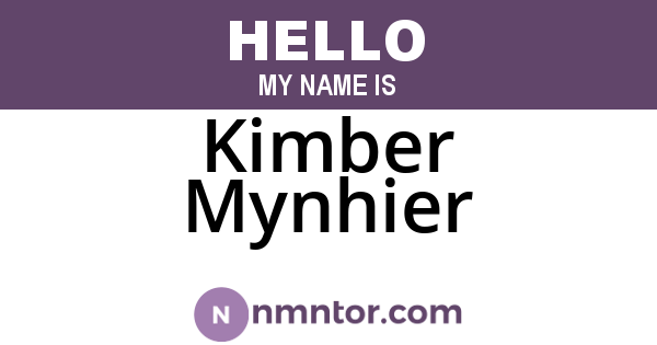 Kimber Mynhier