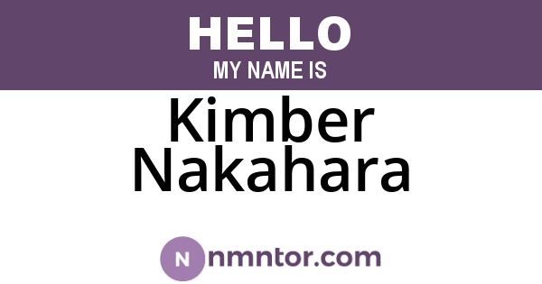 Kimber Nakahara