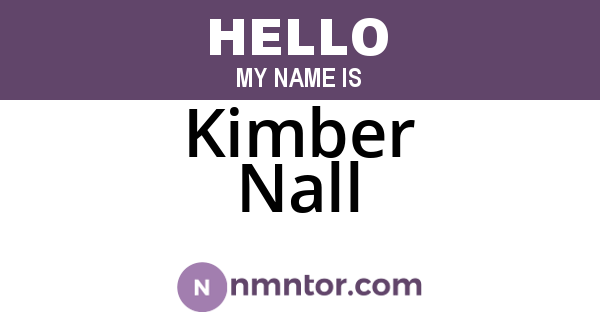 Kimber Nall