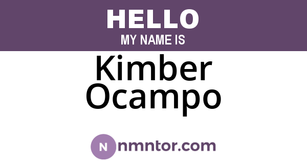 Kimber Ocampo