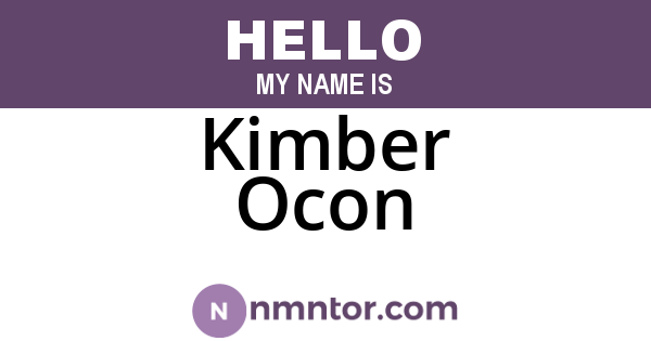 Kimber Ocon