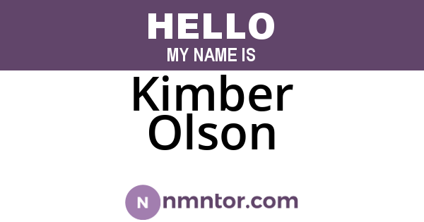 Kimber Olson