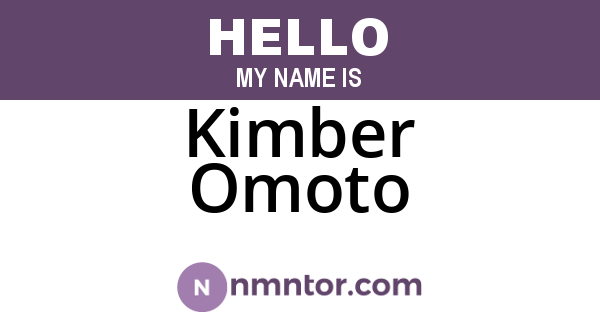 Kimber Omoto