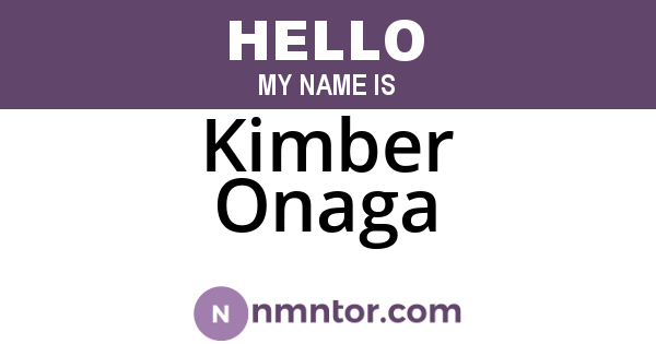 Kimber Onaga