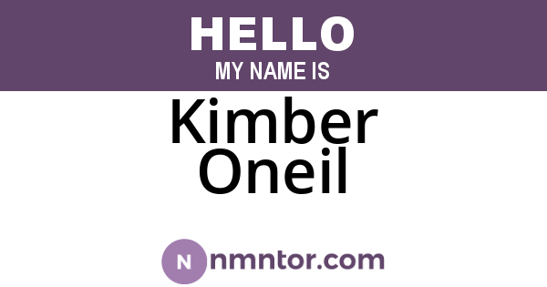 Kimber Oneil