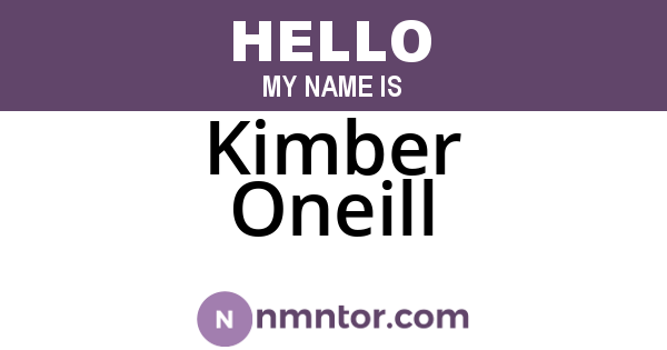 Kimber Oneill
