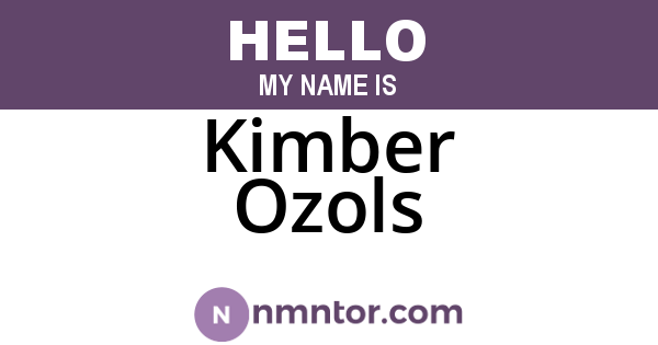 Kimber Ozols