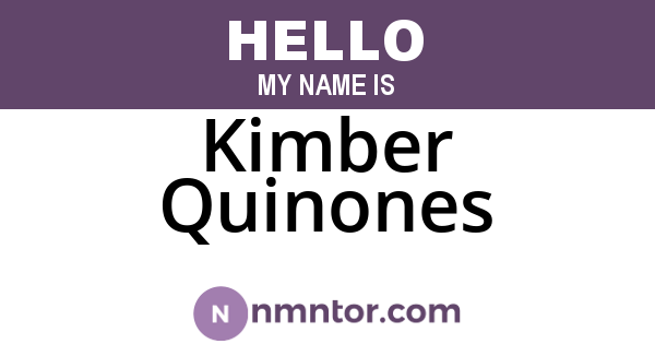 Kimber Quinones