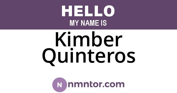 Kimber Quinteros