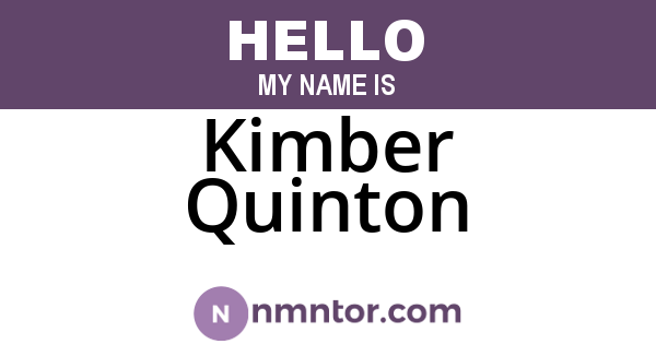 Kimber Quinton