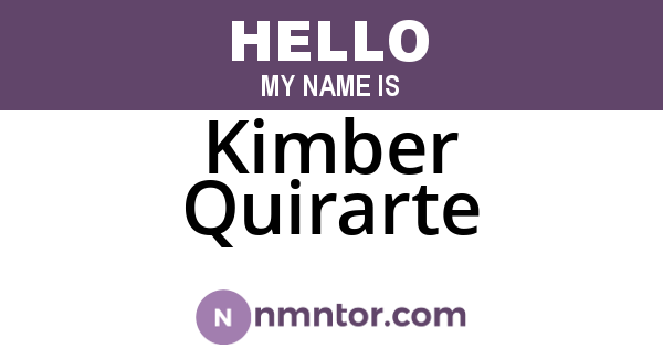 Kimber Quirarte