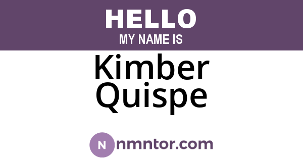 Kimber Quispe