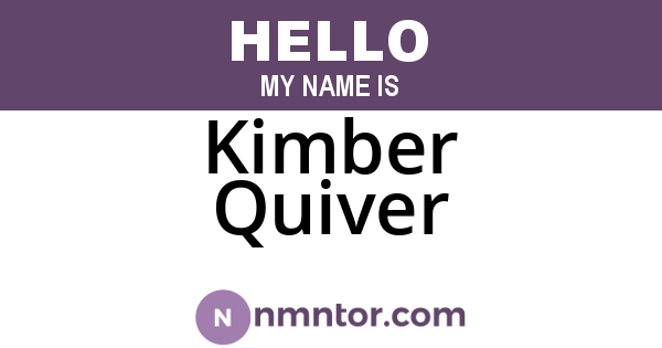 Kimber Quiver