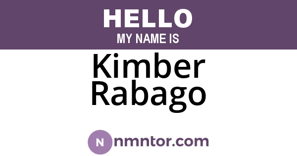 Kimber Rabago