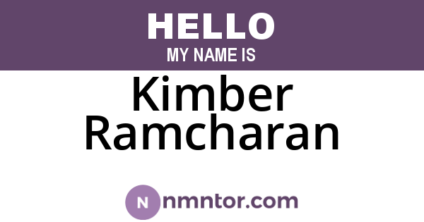 Kimber Ramcharan