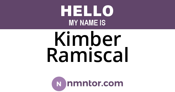 Kimber Ramiscal
