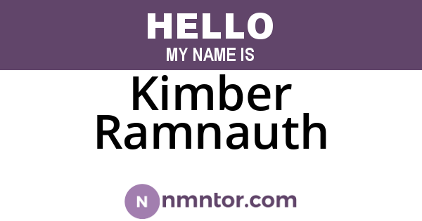 Kimber Ramnauth