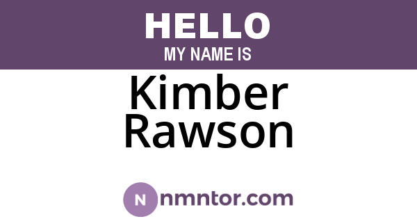 Kimber Rawson