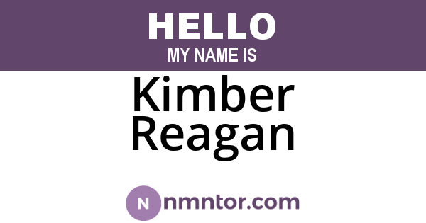 Kimber Reagan