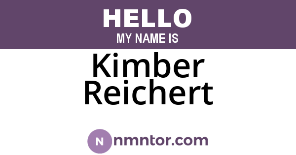 Kimber Reichert