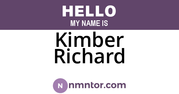 Kimber Richard