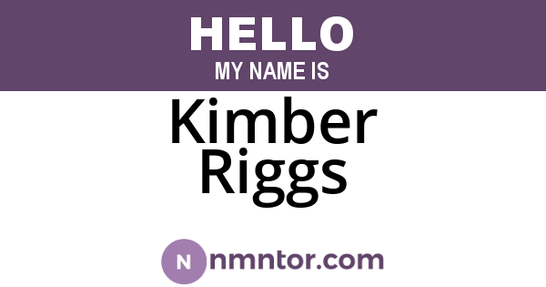 Kimber Riggs