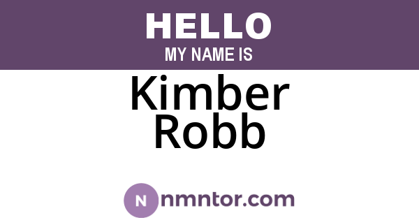 Kimber Robb