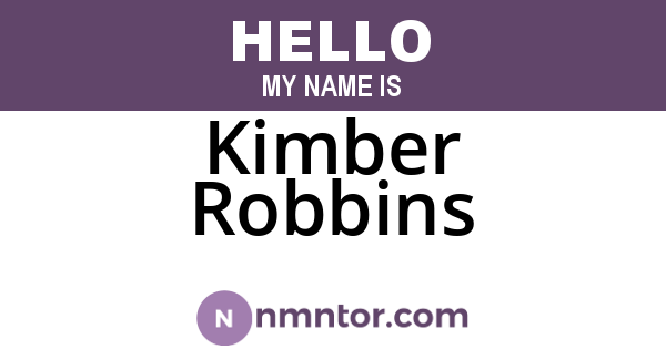 Kimber Robbins