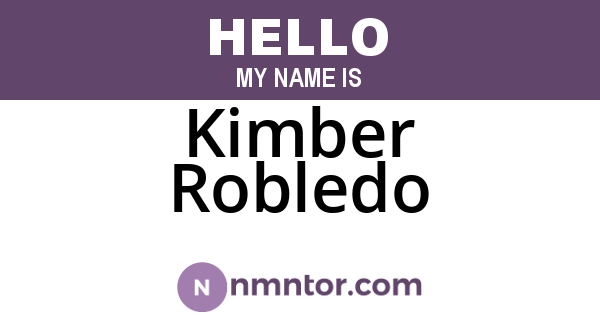 Kimber Robledo