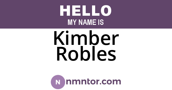 Kimber Robles